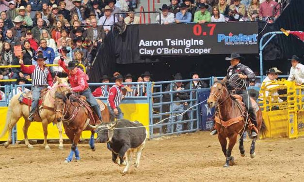 Tsinigine, Cooper place third in team roping at WNFR