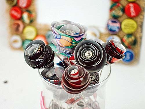 Aluminum flowers, picture frame among entries at recycling contest