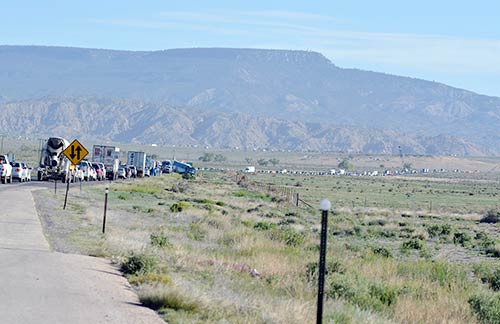 Suspected drunk driver in a near head-on collision with Navajo Transit Bus