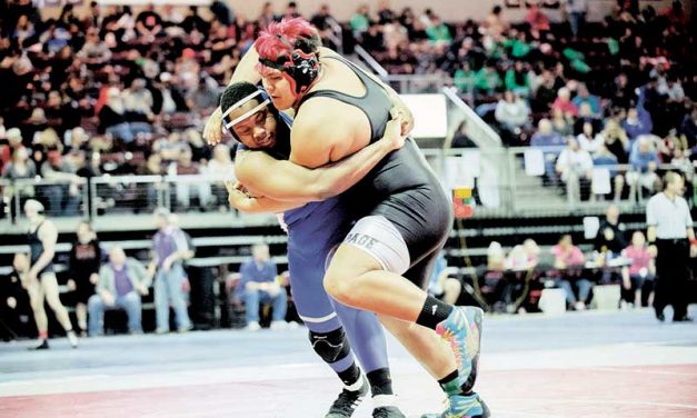 Page wrestler records his 33rd pin at state