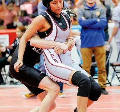 A girl on the mat
