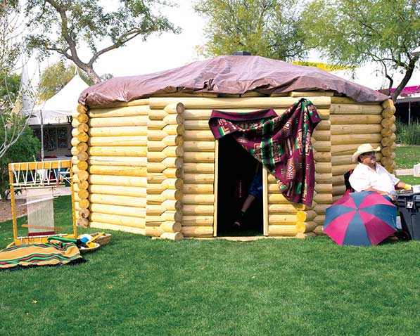 Urban hogan an island of Diné life at Indian Festival