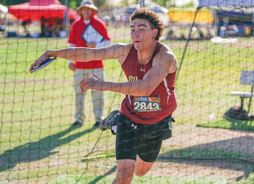 Winslow thrower medals in discus, earns state qualification
