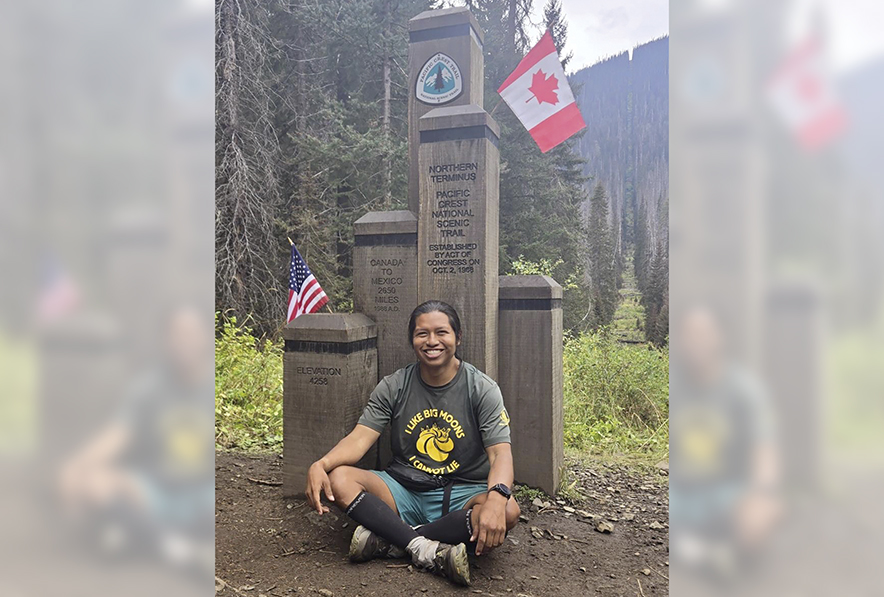 Diné backpacker Jeremy Barney finishes the 2,650-mile Pacific Crest Trail