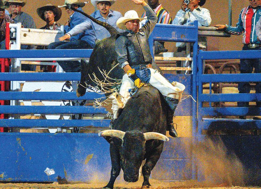 Diné bull rider Guytin Tsosie comes up one-point shy of winning Wild Thing
